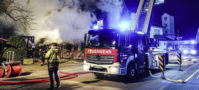 Ein Feuer in der Traube in Neumhl fra sich vom Erdgeschoss bis ins Dach.  | Foto: Stadt Kehl