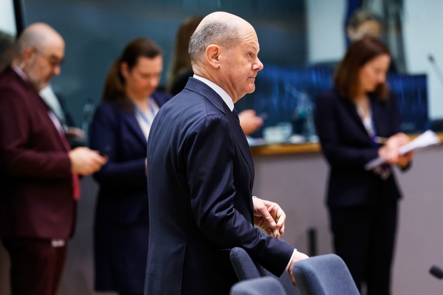 F&uuml;r Olaf Scholz ist es voraussichtlich der letzte EU-Gipfel dieser Art.  | Foto: Omar Havana/AP/dpa