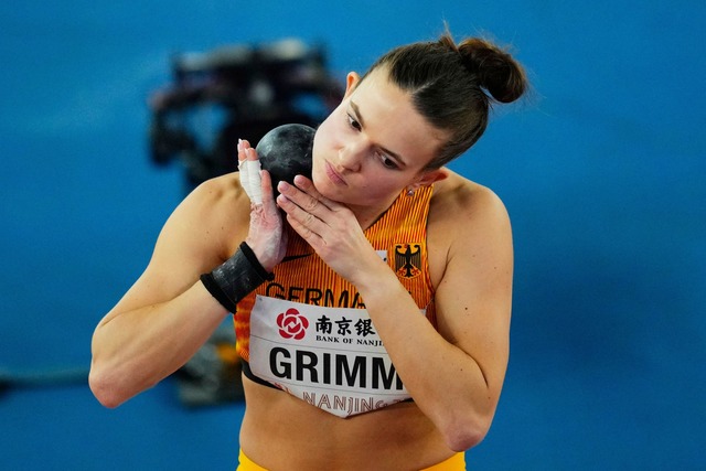 Vanessa Grimm belegt im F&uuml;nfkampf Platz vier.  | Foto: Dar Yasin/AP/dpa