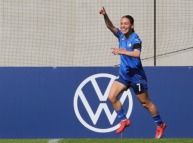 Schoss Hoffenheim mit einem Traumtor in F&uuml;hrung: Ereleta Memeti.  | Foto: Ulrich Wagner/dpa