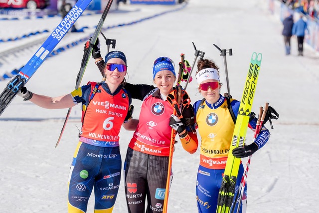 Sieg im Massenstart und im Gesamtweltcup: Franziska Preu&szlig;  | Foto: Terje Pedersen/NTB/dpa