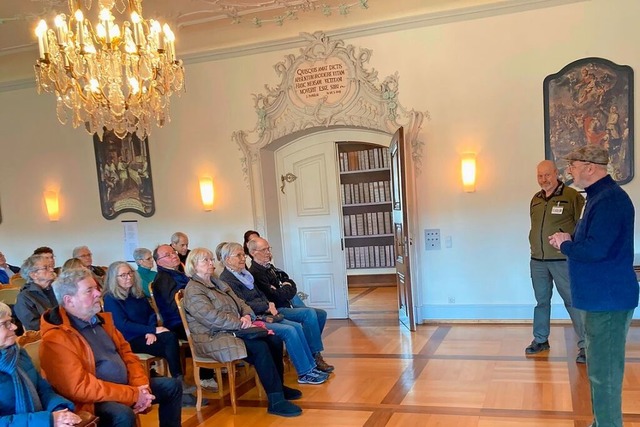 Begrung zu einer kostenlosen Fhrung im Kloster-Museum St. Mrgen  | Foto: Karin Kleis
