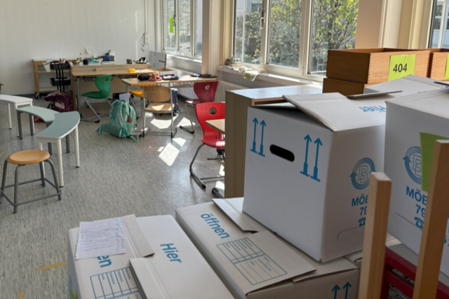 Eine Grundschule zieht um: Wie die Lrracher Fridolinschule in ihr altes Schulhaus zurckkehrt