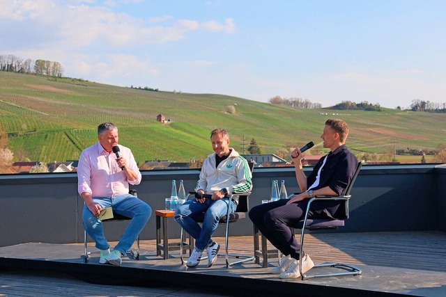 Aris Donzelli, Stephan Kpfer, Nils Pe... (von links) bei der Podiumsdiskussion  | Foto: Nadine Zenhusern