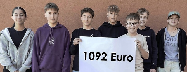 Das Sozialprojekt der siebten Klassen ...te einen Erls von mehr als 1000 Euro.  | Foto: Verena Isele