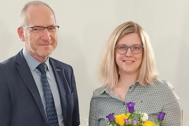 Jutta Zeisset wurde am Mittwoch von B...ael Baumann aus dem Rat verabschiedet.  | Foto: Ilona Hge
