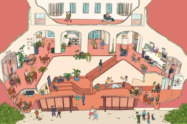 Von Sprachmobil bis Sofaecke: Die KHaus Plaza der Kaserne in Basel wird zum Begegnungsort fr alle