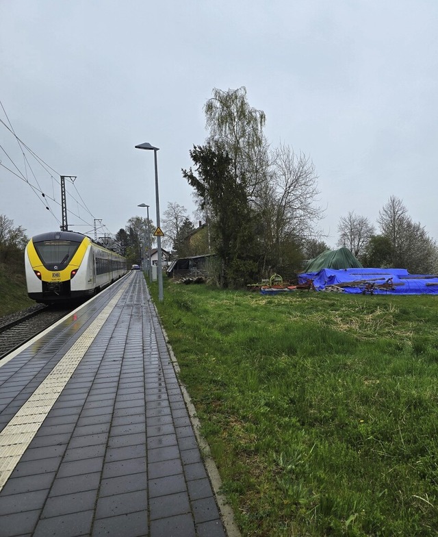 Vom Bau eines Gerteschuppens verspric...che Verbesserung des Bahnhofsgelndes.  | Foto: Christa Maier