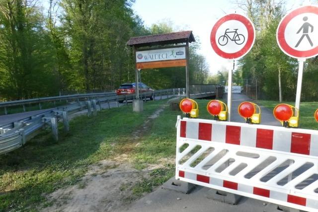 Brcke am Fu- und Radweg zwischen Reute und Wasser muss wohl ersetzt werden