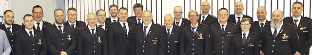 Bei der Hauptversammlung der Feuerwehr... viele langjhrige Mitglieder geehrt.   | Foto: Reiner Beschorner