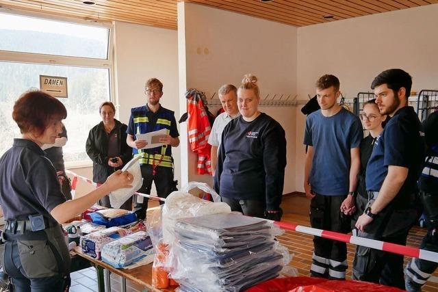 Eine ernste bung in Titisee-Neustadt – und jeder hofft, dass es bei einer Simulation bleibt