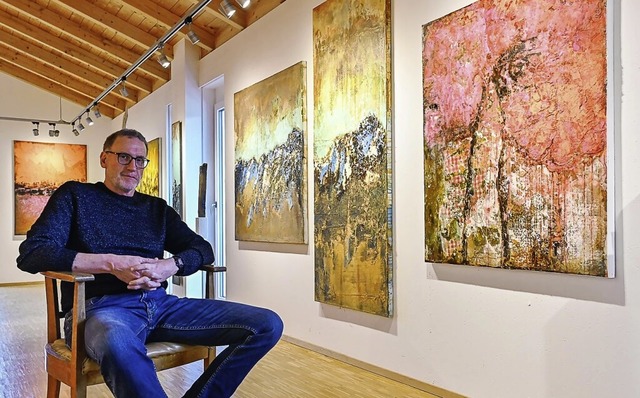 Groe Formate und eine besondere Schic...ellten Bilder von Pirmin Wilhelm aus.   | Foto: Endrik Baublies