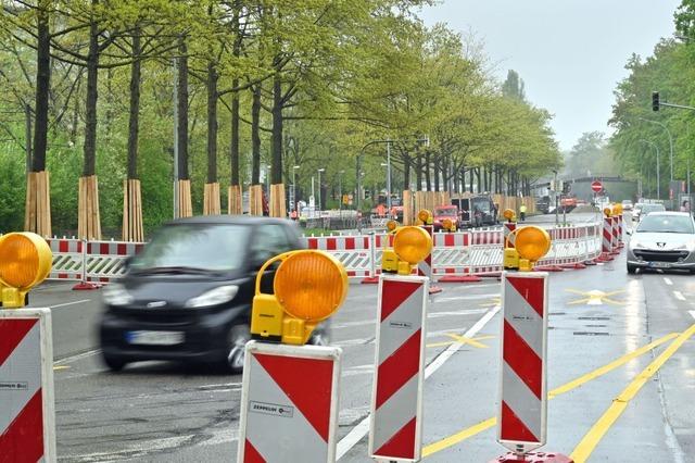 Baustelle an der Elsässer Straße in Freiburg-Landwasser sorgt für Verwirrung und Ärger