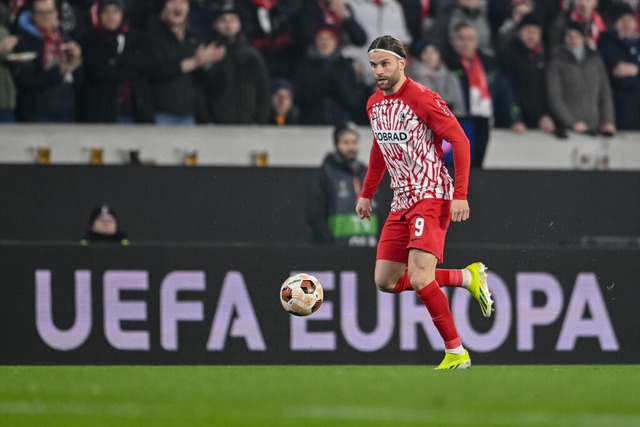 Lucas Hler in der UEFA Eeropa League im Mrz 2024 gegen West Ham United.  | Foto: Harry Langer (dpa)