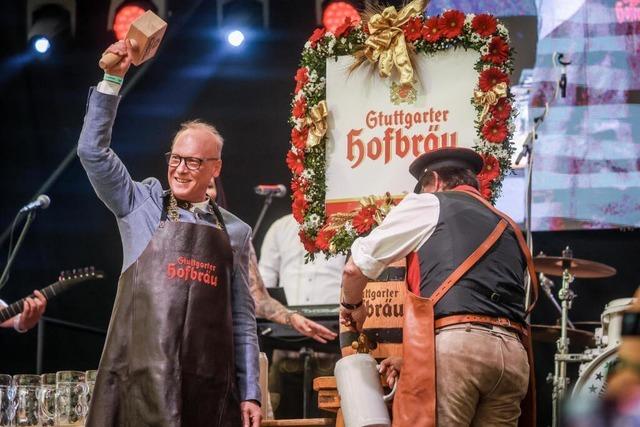 Stuttgarter Frhlingsfest mit vier Schlgen erffnet