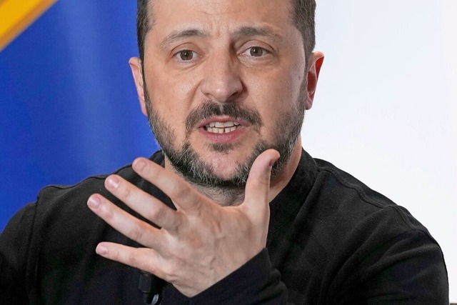 Wolodymyr Selenskyj, Prsident der Ukr... sogenannten Koalition der Willigen.  | Foto: Aurelien Morissard (dpa)