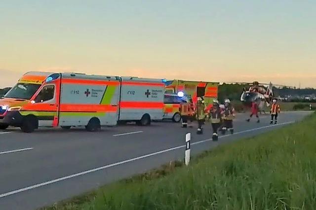 Schwerer Unfall zwischen Friesenheim und Oberschopfheim mit zwei Schwerverletzten