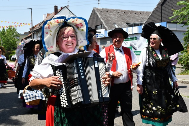 Die Markgrfler Trachtengruppe 2022 beim Kreistrachtenfest in Weil am Rhein  | Foto: Archivbild: Barbara Ruda
