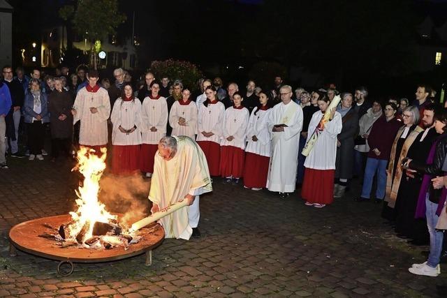 Osterfeuer auf dem Schlossplatz