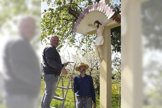 Wegkreuz im Kleegrtli in neuem Glanz
