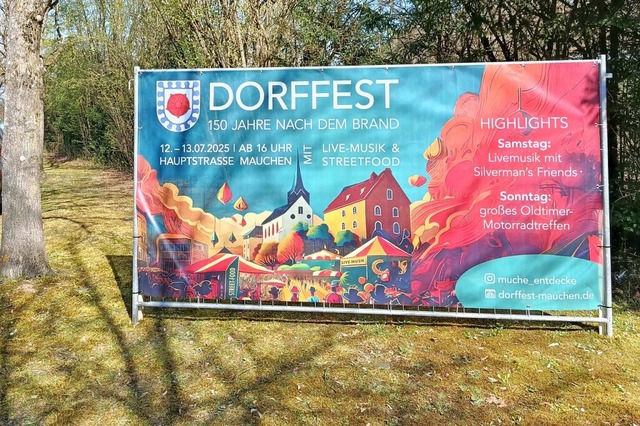 Die Werbung fürs Fest läuft bereits.  | Foto: Maike Raatz, i.A. Vereinsgemeinschaft Mauchen GbR