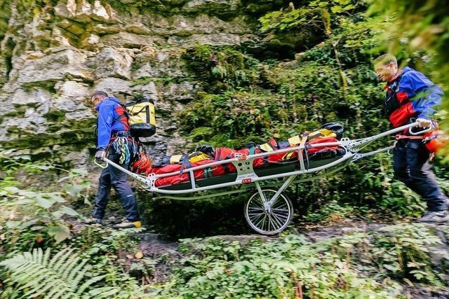 Verletzte Wanderin mit Hubschrauber aus der Gauchachschlucht gerettet