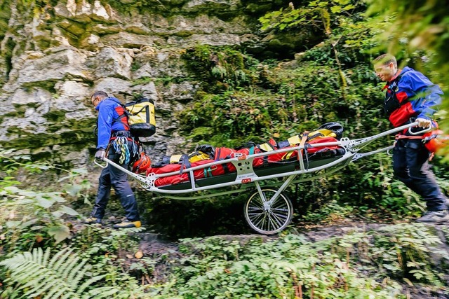 Bergwacht rettet gestrzte Wanderin aus Gauchachschlucht.  | Foto: Jochen Pach
