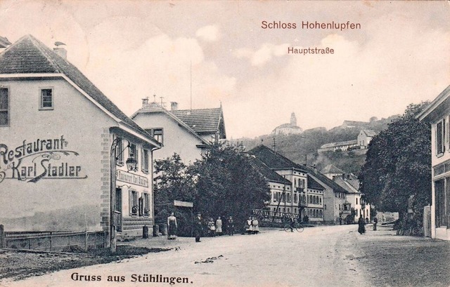 Die Sthlinger Hauptstrae um 1900.  | Foto:  Archiv Engelbert Klsel, Repro: Arnfried Winterhalder