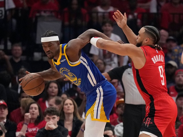 Jimmy Butler verletzte sich und fehlte den Warriors sp&uuml;rbar.  | Foto: Karen Warren/AP/dpa
