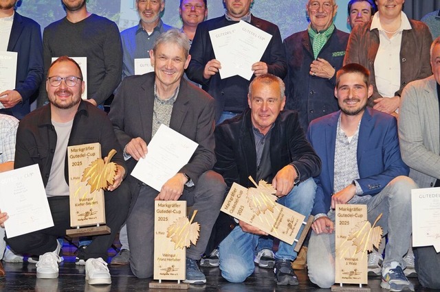 Groe Freude bei den Gewinnern des 28. Gutedel-Cups in Badenweiler  | Foto: Silke Hartenstein