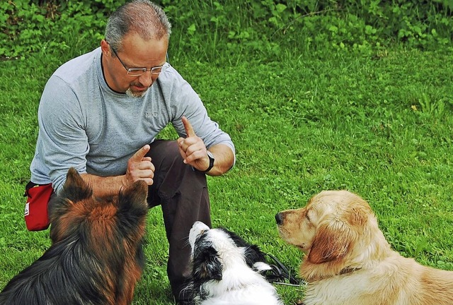Thomas Mller ist selbststndig, mobil... eine bestimmte Hundeschule gekoppelt.  | Foto: Mller