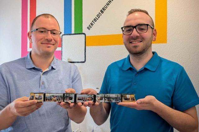 Zwei Freiburger VAG-Mitarbeiter lieben Straenbahnen – und einander