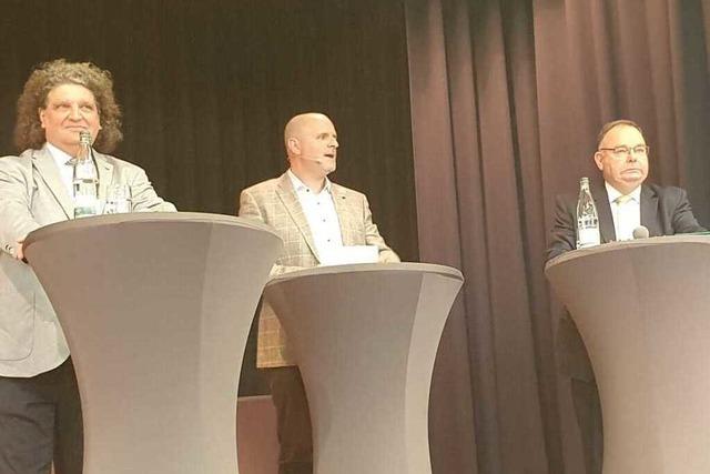 Brgermeisterwahl Teningen: Hagenacker und Schuler im Rede-Duell