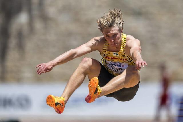 Noah Fischer vom TV Herbolzheim gehrt zu den besten Nachwuchs-Weitspringern Deutschlands