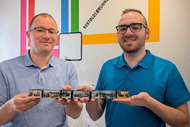Zwei Freiburger VAG-Mitarbeiter lieben Straenbahnen und einander