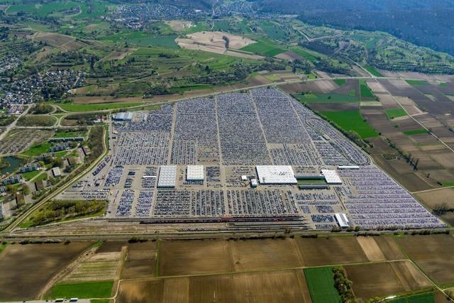 Auf dem Mosolf-Gelnde in Kippenheim entsteht Deutschlands grte Parkplatz-PV-Anlage