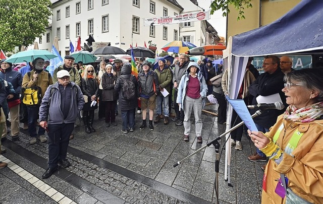 Auftaktveranstaltung zum diesjährigen Ostermarsch in Freiburg | Foto: Michael Bamberger Auftaktveranstaltung zum diesjährigen Ostermarsch in Freiburg | Foto: Michael Bamberger