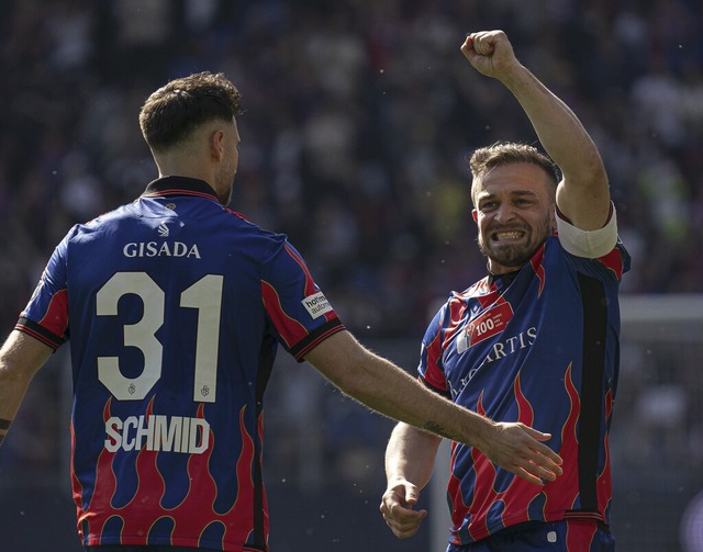 Bereit frs erste Basler &#8222;Finals...an Shaqiri (rechts) und Dominik Schmid  | Foto: IMAGO/Priscila Btler / SPP
