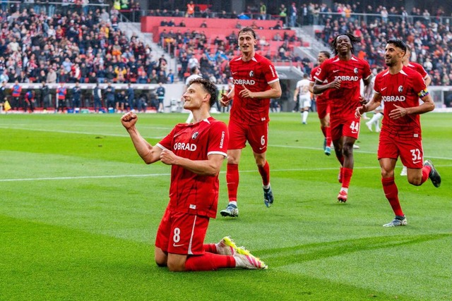 Maximilian Eggestein bejubelt seinen Treffer zum 1:0. | Foto: IMAGO / Bahho Kara Maximilian Eggestein bejubelt seinen Treffer zum 1:0. | Foto: IMAGO / Bahho Kara