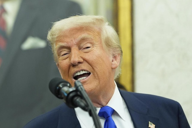 Trump: „Ich möchte sicherstellen...n es geht uns um Arbeitsplätze.“ | Foto: Alex Brandon (dpa) Trump: „Ich möchte sicherstellen...n es geht uns um Arbeitsplätze.“ | Foto: Alex Brandon (dpa)