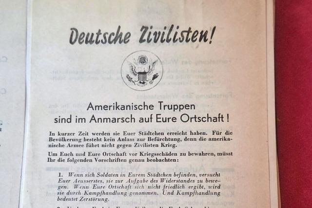 Breisacher Zeitzeugen sprechen am Mittwoch über Kriegserlebnisse