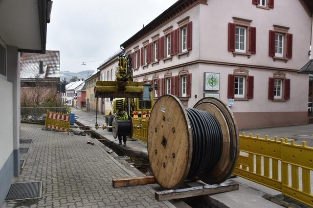 Baustelle wandert in die Ortsmitte von Oberrotweil