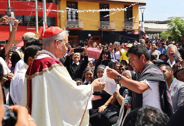 Der Papst, ein Weltbürger: Als Bischof...restag der Diözese Chulucanas in Peru. | Foto: dpa Der Papst, ein Weltbürger: Als Bischof...restag der Diözese Chulucanas in Peru. | Foto: dpa