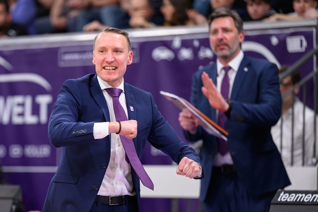 Abschied aus Göttingen: Trainer M...l;bernimmt die MHP Riesen Ludwigsburg. | Foto: Swen Pförtner/dpa Abschied aus Göttingen: Trainer M...l;bernimmt die MHP Riesen Ludwigsburg. | Foto: Swen Pförtner/dpa