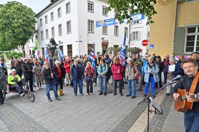 "Nie wieder" war das Motto der diesjhrigen Freiburger Gedenkaktionen zum 8. Mai 1945