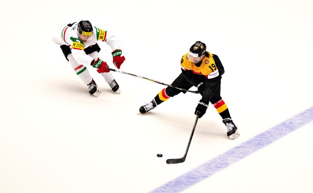 Die Eishockey-Nationalmannschaft war Aufsteiger Ungarn deutlich &uuml;berlegen.  | Foto: Henning Bagger/Ritzau Scanpix/AP/dpa