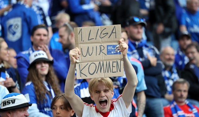 HSV-Vorfreude pur.  | Foto: Christian Charisius/dpa