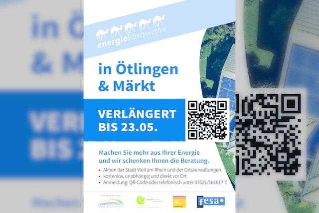 Der Beratungszeitraum der Energiekarawane wird in Märkt und in Ötlingen wird bis 23. Mai verlängert