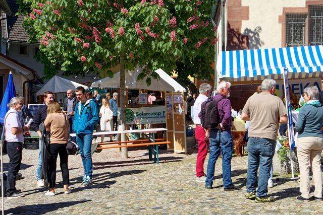 Aller Anfang ist schwer - der Markt der Energiewende in Endingen hatte Premiere