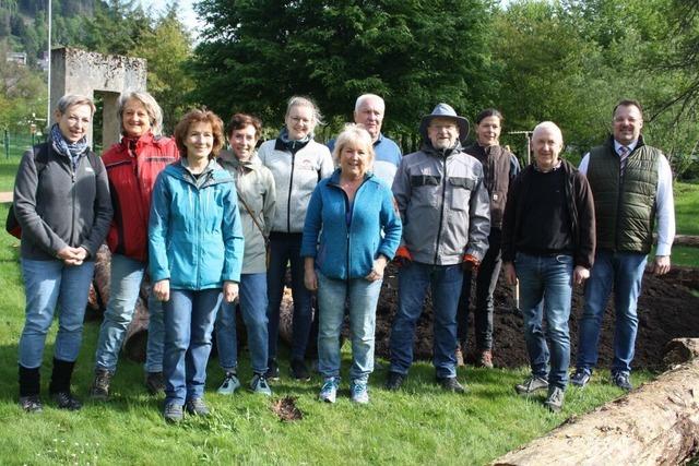 Freiwillige helfen im Gemeinschaftsgarten